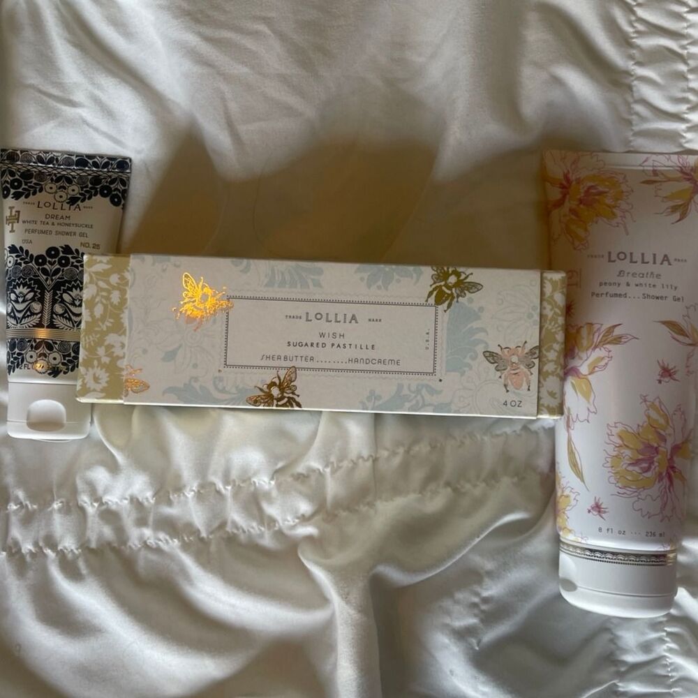 Lollia Trio - Hand Creme and Body Wash (Sugared Pastille, Peony, White Tea)